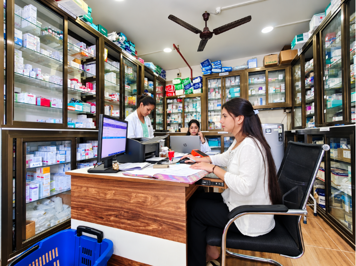 Pharmacy staff at Swastha Hospital